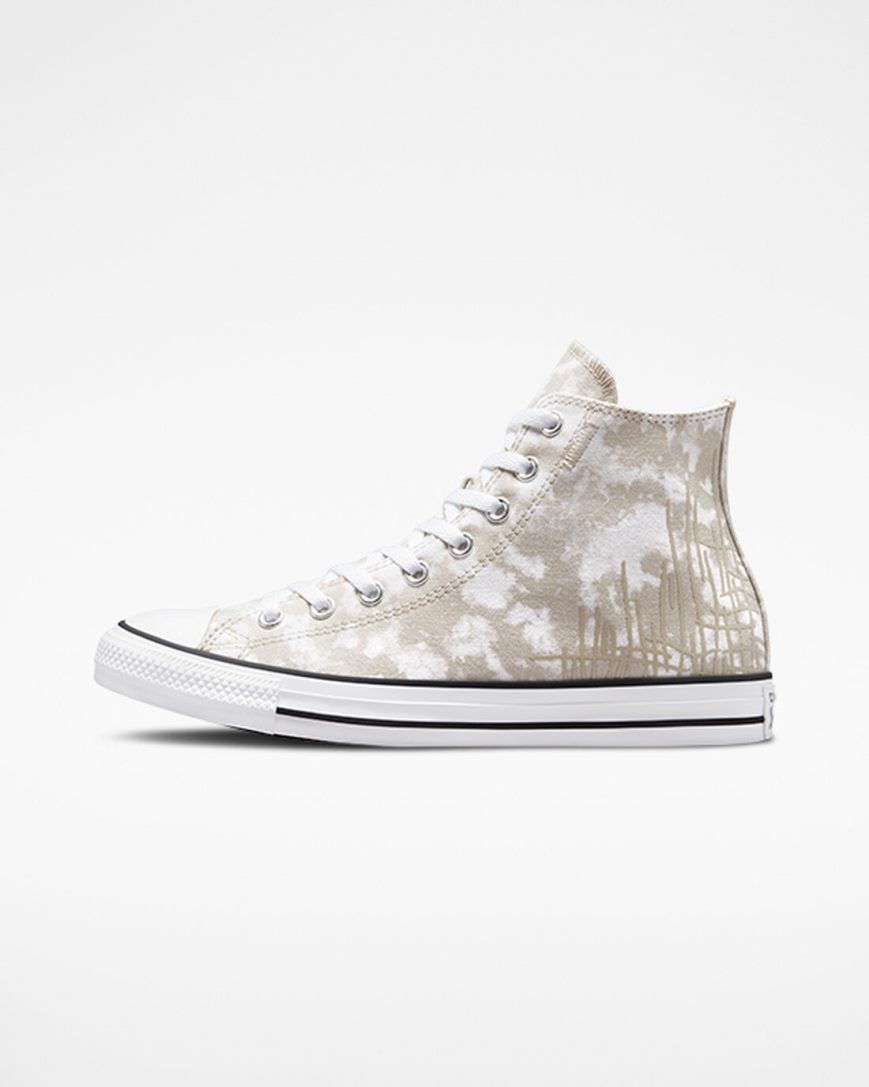 Tenisi Inalti Barbati Converse Chuck Taylor All Star Dip Dye Gri Albi Negrii | RO 130OGA074